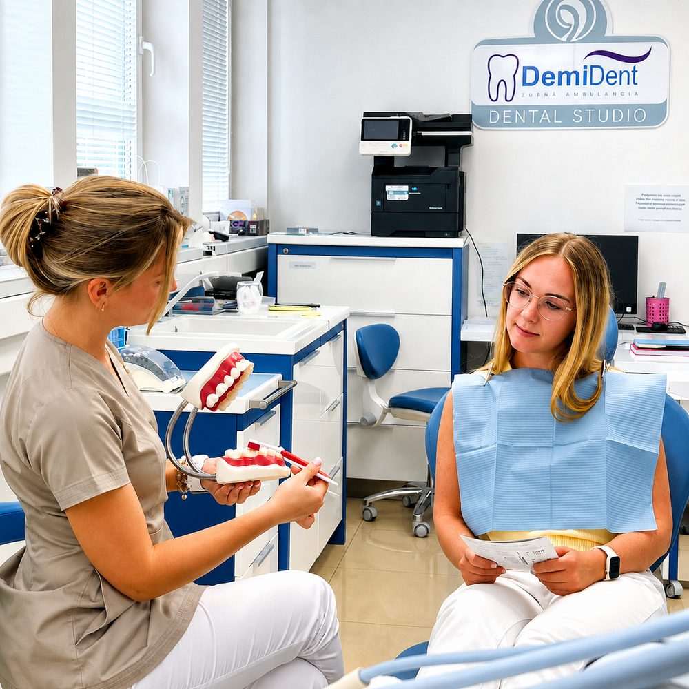 Dentálna hygiena pre zdravé a čisté zuby v zubnej ambulancii DemiDent Banská Bystrica